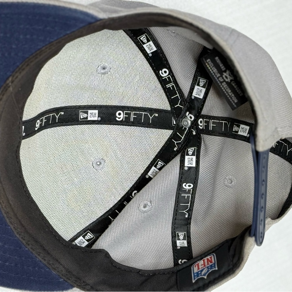 DALLAS COWBOYS New Era 9Fifty Gray Navy Blue Mens Hat Cap Adjustable - Picture 5 of 7